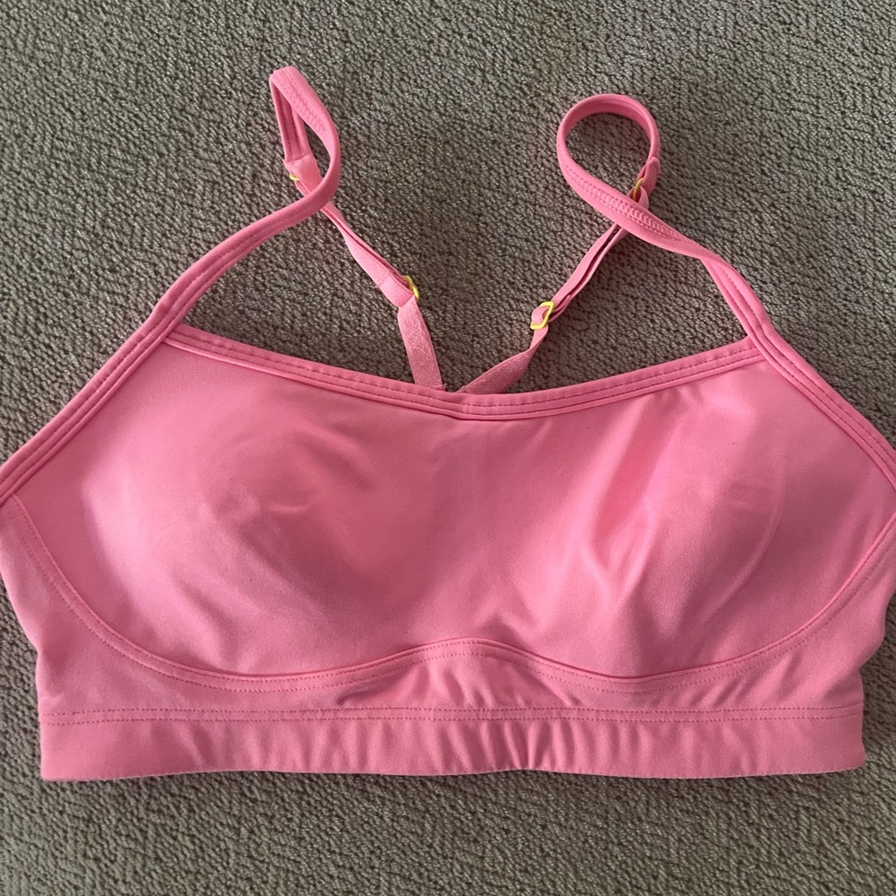 Pink small impact sports bra